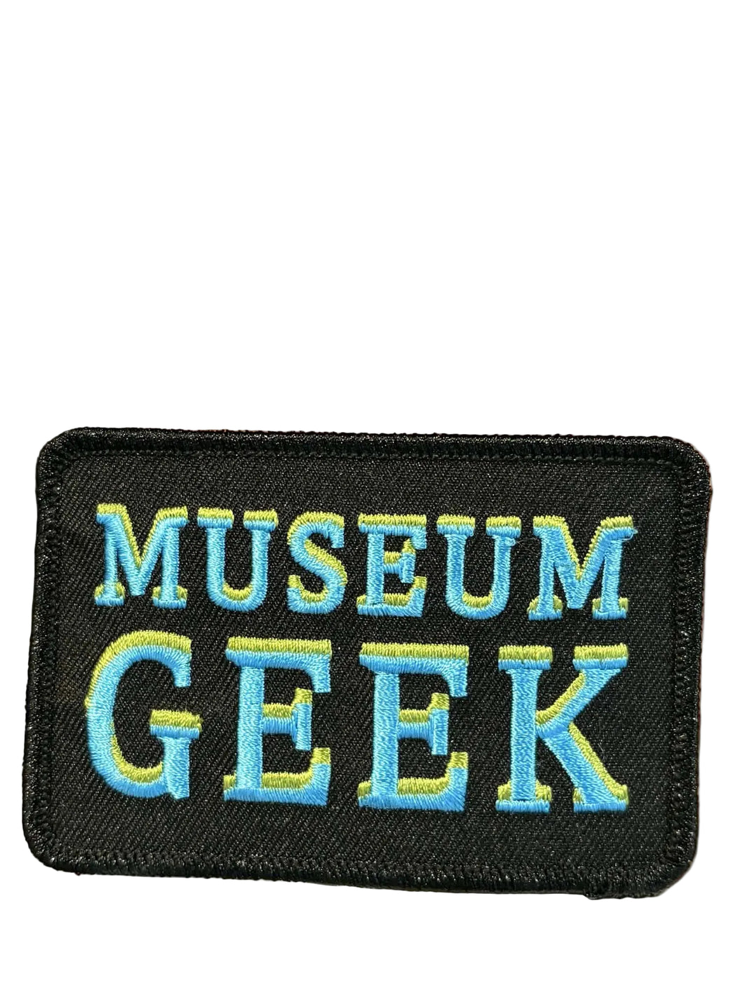 Museum geek iron on patch