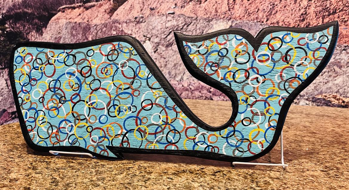 Wooden Blue Whale Decor