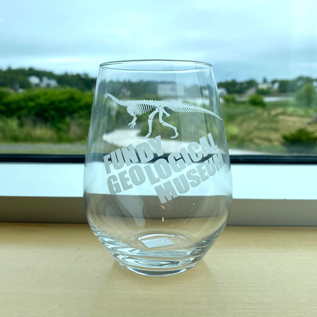 Etched Wine glass