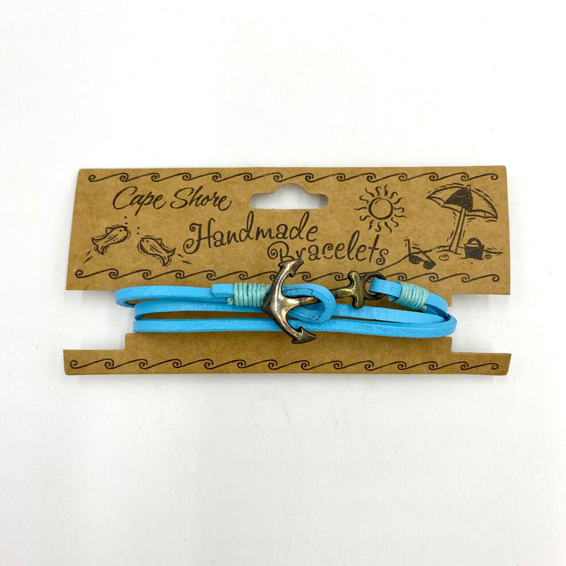 Anchor clasp Leatherette bracelet