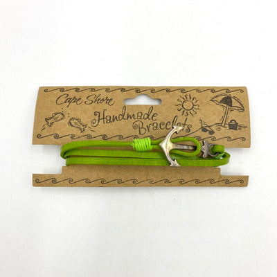 Anchor clasp Leatherette bracelet