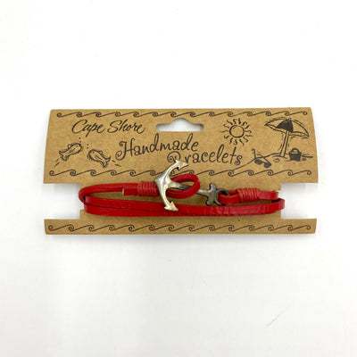 Anchor clasp Leatherette bracelet